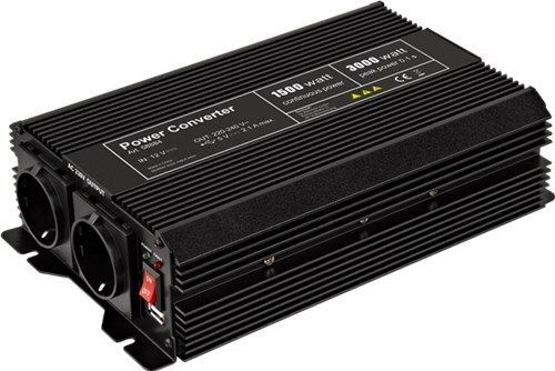 Goobay 58884 Kfz-Spannungswandler DC/AC (12 V - 230 V/1500 W) VPE Retail Box Mindestbestellmenge 1