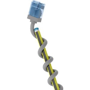 Goobay 74219 Ultraflexibles CAT 6A Patchkabel, slim, U/UTP, grau Kabellänge: 0.15 m