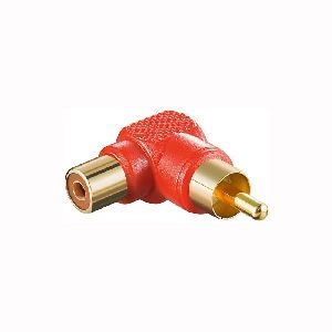 Goobay 11686 Cinch-Adapter 90°, rot Farbversion: Rot