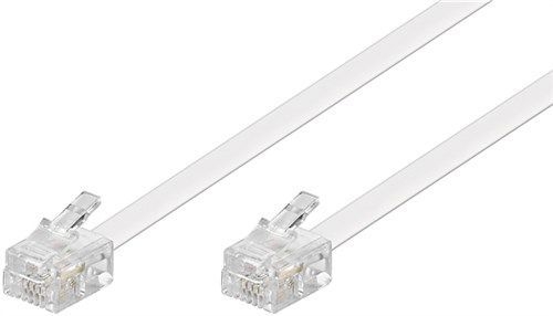 Goobay 93067 Telefonkabel (Modularkabel), weiß VPE Bulk Mindestbestellmenge 1