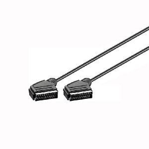Goobay 11702 Scart-Verbindungskabel, vernickelt, ø 7 mm Kabellänge: 1.5 m