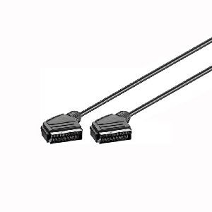 Goobay 11702 Scart-Verbindungskabel, vernickelt, ø 7 mm Kabellänge: 1.5 m