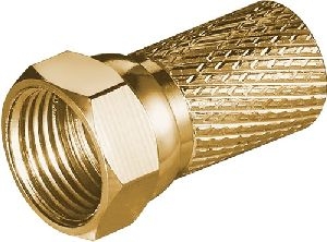Goobay 51868 Aufdreh-F-Stecker 7,0 mm Anschluss, Gehäusematerial: Kupfer