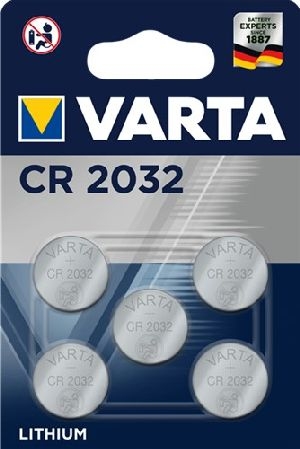 Varta 49533 CR2032 (6032) Batterie, 5 Stk. im Blister VPE Retail Blister Mindestbestellmenge 1