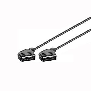 Goobay 11762 Scart-Verbindungskabel, vernickelt, ø 7 mm Kabellänge: 0.6 m VPE Cable Tag Mindestbestellmenge 1