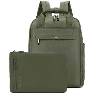 Golla 76465 Set aus Rucksack und Laptop-Sleeve 13 Zoll, grün VPE Bulk Mindestbestellmenge 1