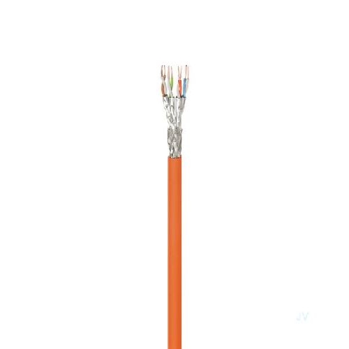 Goobay 91889 CAT 7A Netzwerkkabel, S/FTP (PiMF), orange VPE wooden drum Mindestbestellmenge 1