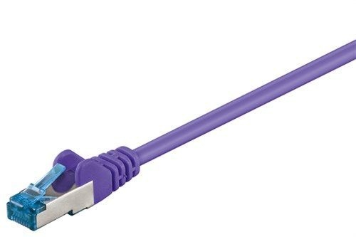 Goobay 94156 CAT 6A Patchkabel, S/FTP (PiMF), violett VPE Bulk Mindestbestellmenge 1
