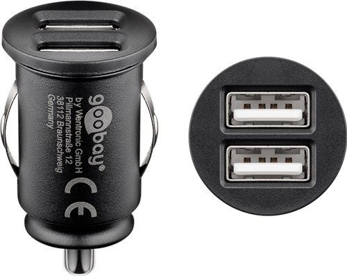 Goobay 44177 Dual-USB Auto-Ladegerät (12 W) VPE Retail Polybag Mindestbestellmenge 1