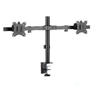 Goobay 59394 Doppel-Monitorhalterung Fix, schwarz, Farbversion: schwarz