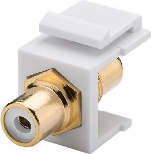 Goobay 79676 Keystone Modul Cinch/RCA Farbversion: Weiß