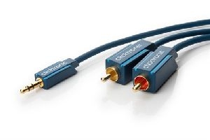 Clicktronic 70469 3,5-mm-AUX-auf-Cinch-Adapterkabel, stereo Kabellänge: 5 m VPE Retail Box Mindestbestellmenge 1