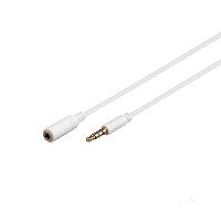 Goobay 62361 Kopfhörer- und Audio- Verlängerungskabel AUX, 4-pol. 3,5 mm slim, CU, 1.5 m, Weiß - Klinke 3,5 mm Stecker (4-Pin, stereo) > Klinke 3,5 mm Buchse (4-Pin, stereo)