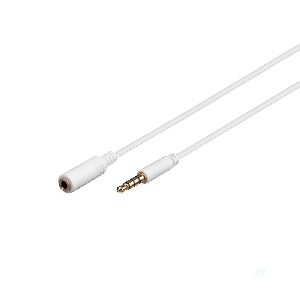 Goobay 62361 Kopfhörer- und Audio Verlängerungskabel AUX, 4-pol. 3,5 mm slim, CU