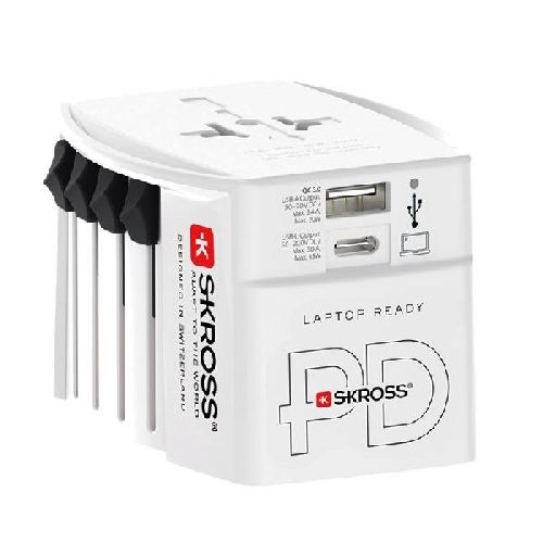 Skross 74798 Reiseadapter MUV USB AC 45 PD VPE Retail Box Mindestbestellmenge 1