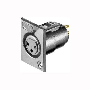 Goobay 11973 Mikrofon-Einbaubuchse, XLR-Buchse (3-Pin) VPE Bulk Mindestbestellmenge 1