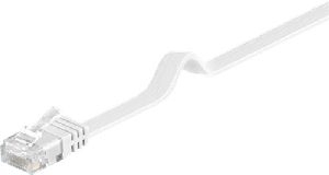 Goobay 93357 CAT 5e Flach-Patchkabel, U/UTP, weiß Kabellänge: 0.5 m