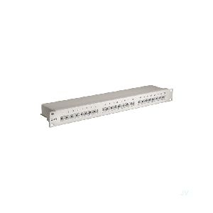 Goobay 94036 CAT 6 19-Zoll (48,3 cm) Patch Panel, 24 Port, (1 HE) Farbversion: Grau