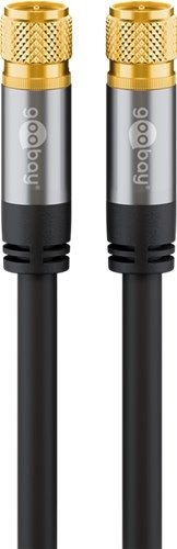 Goobay 70661 Sat-Antennenkabel (135 dB), 4x geschirmt Kabellänge: 1 m