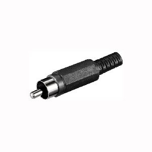 Goobay 11277 Cinch-Stecker, Schwarz - Kunststoffausführung, mit Knickschutz