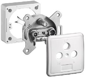 Goobay 68852 Komplettset: 3-Loch Antennen-Stich-/Enddose VPE Bulk Mindestbestellmenge 1