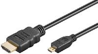 Goobay\53780\Series 2.0 HDMI™-High-Speed-Kabel mit Ethernet (Micro, 4K @ 60 Hz), 0.5 m, Schwarz - HD