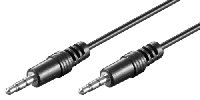 Goobay\51659\Audio Verbindungskabel AUX, 3,5 mm Stereo, CU, 2.5 m, Schwarz - Klinke 3,5 mm Stecker (