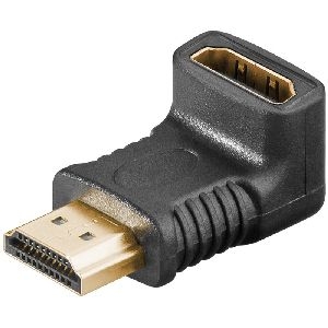 Goobay 65749 HDMI™-Winkeladapter 270° vertikal, 8K @ 60 Hz, vergoldet :