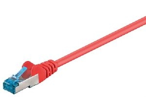 Goobay 94149 CAT 6A Patchkabel, S/FTP (PiMF), rot VPE Bulk Mindestbestellmenge 1