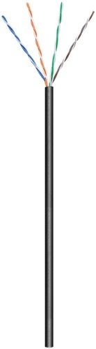 Goobay 57198 CAT 5e Outdoor Netzwerkkabel, U/UTP, schwarz Kabellänge: 100 m