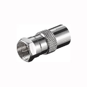 Goobay 11624 F-Adapter: F-Stecker &gt; Koax-Buchse Anschluss, Gehäusematerial: Zink