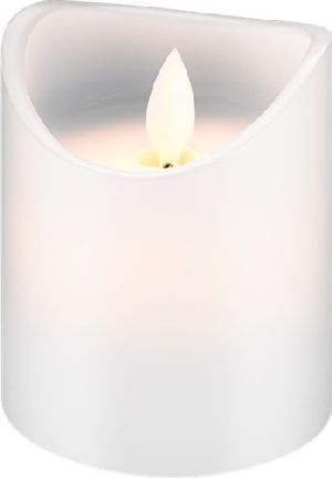 Goobay 66519 LED-Echtwachs-Kerze, weiß, 7,5 x 10 cm