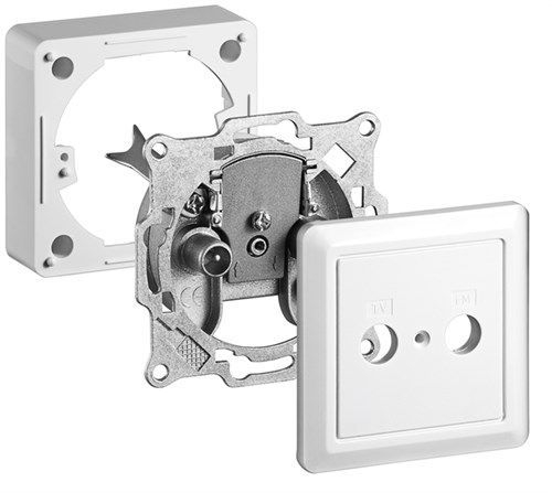 Goobay 68851 Komplettset: 2-Loch Antennen-Stich-/End-Dose VPE Bulk Mindestbestellmenge 1