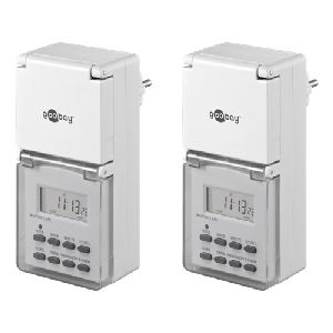 Goobay 55545 2er-Set, Digitale Zeitschaltuhr IP44 :