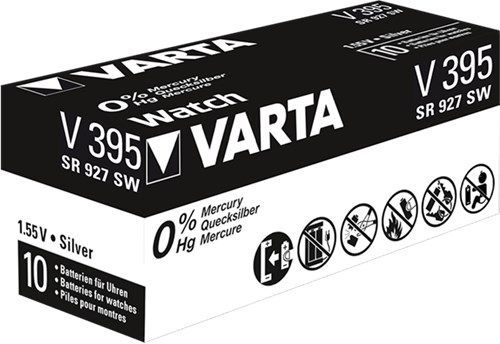 Varta 48022 SR57 (V395) Batterie, 10 Stk. in Box VPE Bulk Mindestbestellmenge 10