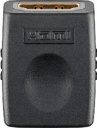 Goobay 60729 HDMI™-Adapter (Kupplung), vergoldet, Schwarz - HDMI™-Buchse (Typ A) > HDMI™-Buchse (Typ