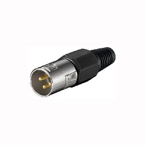 Goobay 11749 Mikrofonstecker, XLR-Stecker (3-Pin), 3 Pin, Schwarz - mit vergoldeten Kontakten und ge