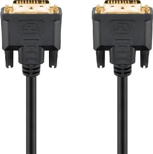 Goobay 69210 DVI-I Full HD-Kabel Dual Link, vergoldet Kabellänge: 3 m
