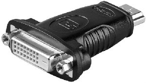 Goobay 68098 HDMI™/DVI-D-Adapter, vernickelt, HDMI™-Stecker (Typ A), Schwarz - HDMI™-Stecker (Typ A)