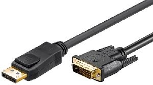 Goobay 51963 DisplayPort™/DVI-D-Adapterkabel 1.2 VPE Cable Tag Mindestbestellmenge 1