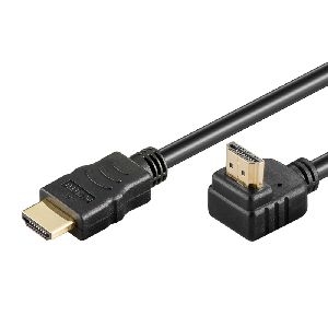 Goobay 61294 High-Speed-HDMI™-90°-Kabel mit Ethernet (4K@60Hz) Kabellänge: 1 m VPE Cable Tag Mindestbestellmenge 1