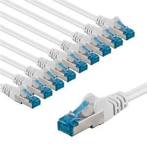 Goobay 69362 CAT 6A Patchkabel, S/FTP (PiMF), 5 m, , 10er-Set VPE Bulk Mindestbestellmenge 1