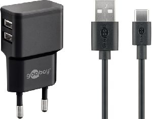 Goobay 44986 USB-C™-Dual-Ladeset (12 W) VPE Retail Polybag Mindestbestellmenge 1
