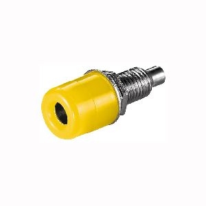 Goobay 11672 Bananenbuchse mit Gewinde Farbversion: Gelb