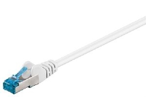 Goobay 93688 CAT 6A Patchkabel, S/FTP (PiMF), weiß Kabellänge: 1 m