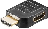 Goobay 51724 HDMI™-Adapter, vergoldet, Schwarz - HDMI™-Buchse (Typ A) > HDMI™-Stecker (Typ A) 90°