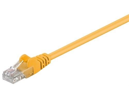 Goobay 95556 CAT 5e Patchkabel, U/UTP, gelb VPE Cable Tag Mindestbestellmenge 1