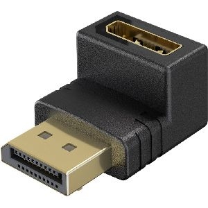 Goobay 77130 DisplayPort™-Winkeladapter 90° nach unten VPE Bulk Mindestbestellmenge 1