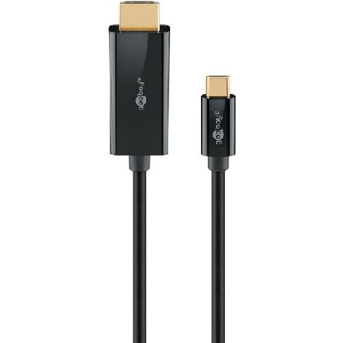 Goobay 75698 USB-C™-auf-HDMI™-Kabel, 3 m, schwarz VPE Retail Box Mindestbestellmenge 1