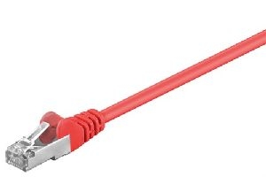 Goobay 68620 CAT 5e Patchkabel, F/UTP, rot Kabellänge: 0.25 m